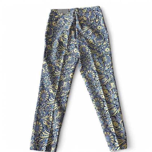 NWT Talbots Scallop Pocket Slim Ankle Pants in Paisley | Size 8 - Picture 7 of 8